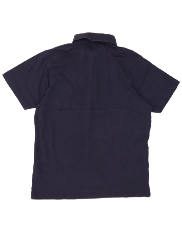 Polo grafica da uomo Puma Large in cotone blu navy