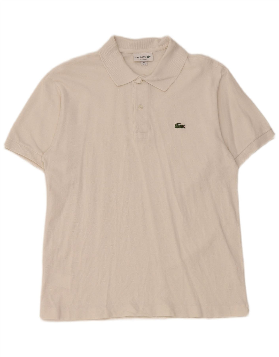 Lacoste Mens Classic Fit Polo Shirt Size 4 Medium White
