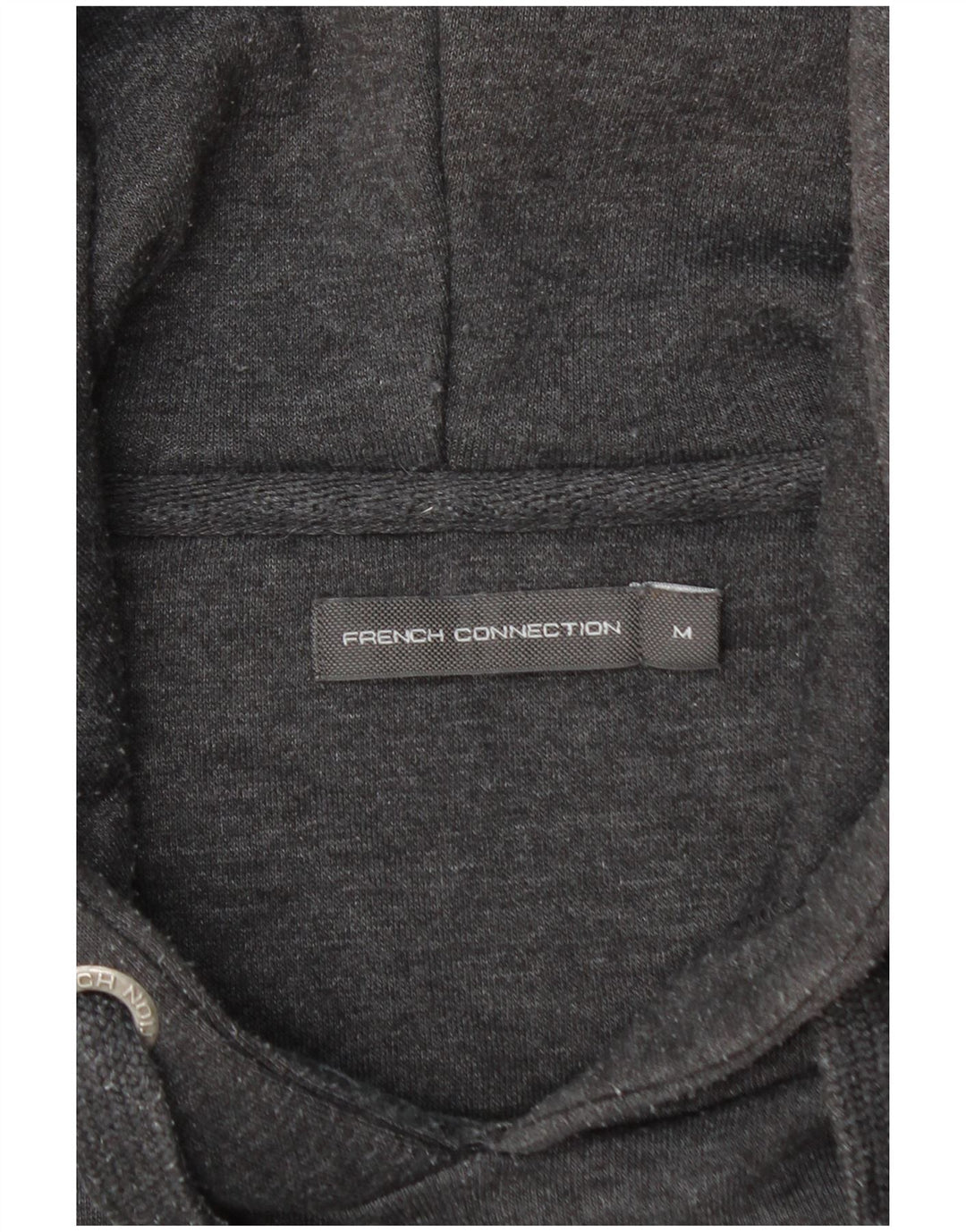 French Connection Pull à Capuche Homme Gris Moyen Coton