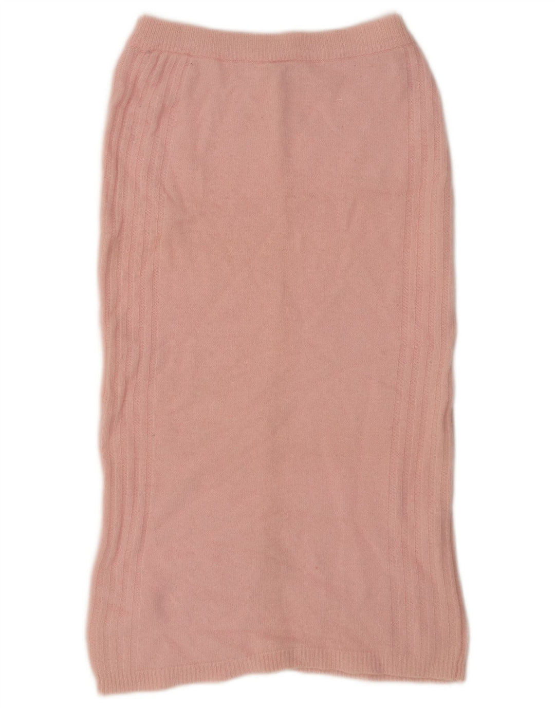 Vintage Womens Knit Midi Skirt EU 38 Medium W34  Pink Lambswool