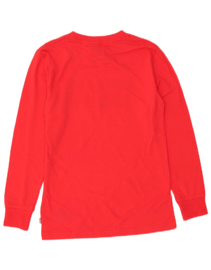 LEVI'S Boys Graphic Top Long Sleeve 9-10 Years Red Cotton
