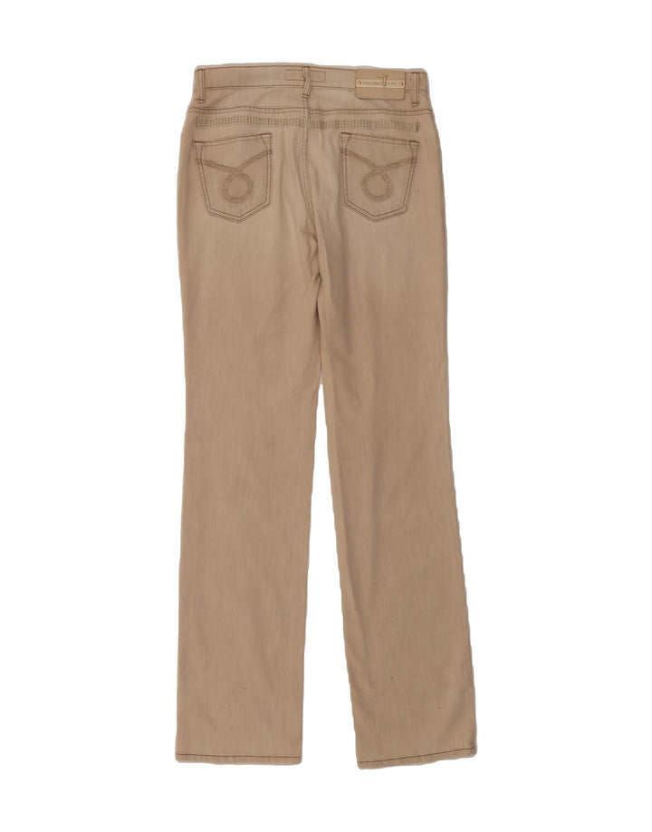 TRUSSARDI Womens Straight Jeans W28 L34 Beige Cotton Vintage Trussardi and Second-Hand Trussardi from Messina Hembry 