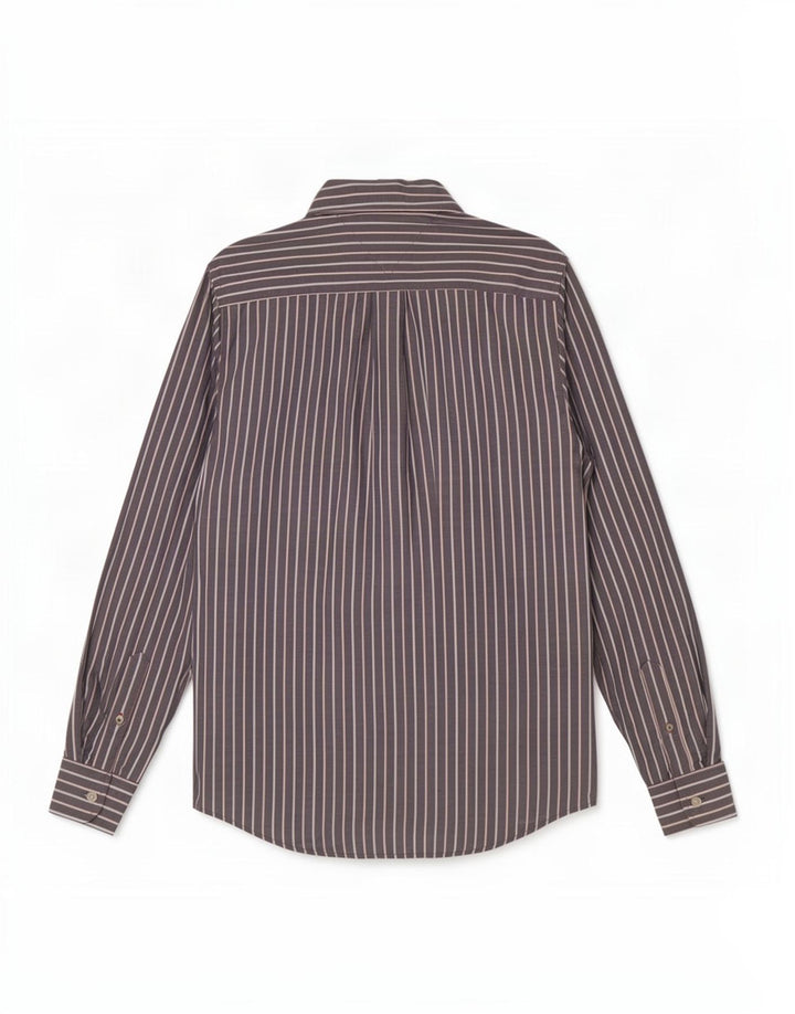 Koszula męska Tommy Hilfiger, mała, szara, bawełniana w prążki