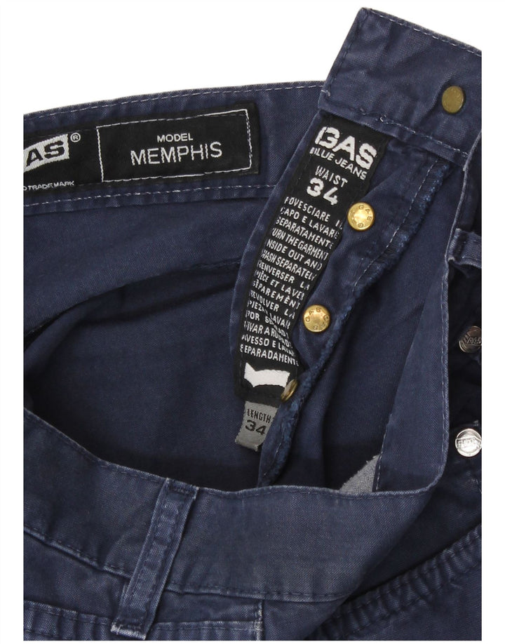 Gas Mens Memphis Casual Shorts W34 Large Navy Blue