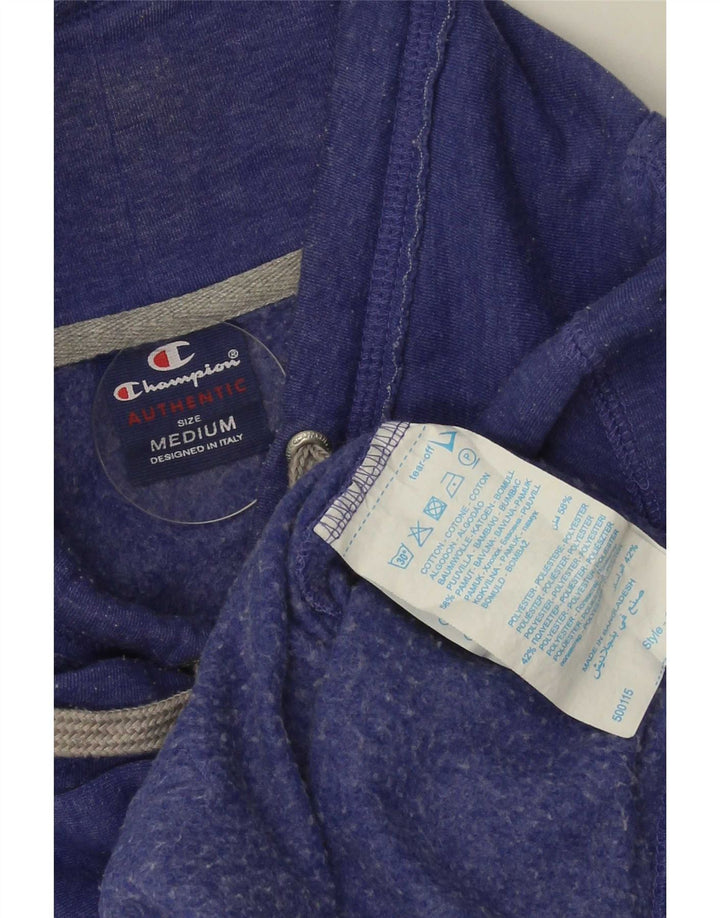 Champion Womens Graphic Sweatshirt Jumper UK 14 Medium Blue Cotton