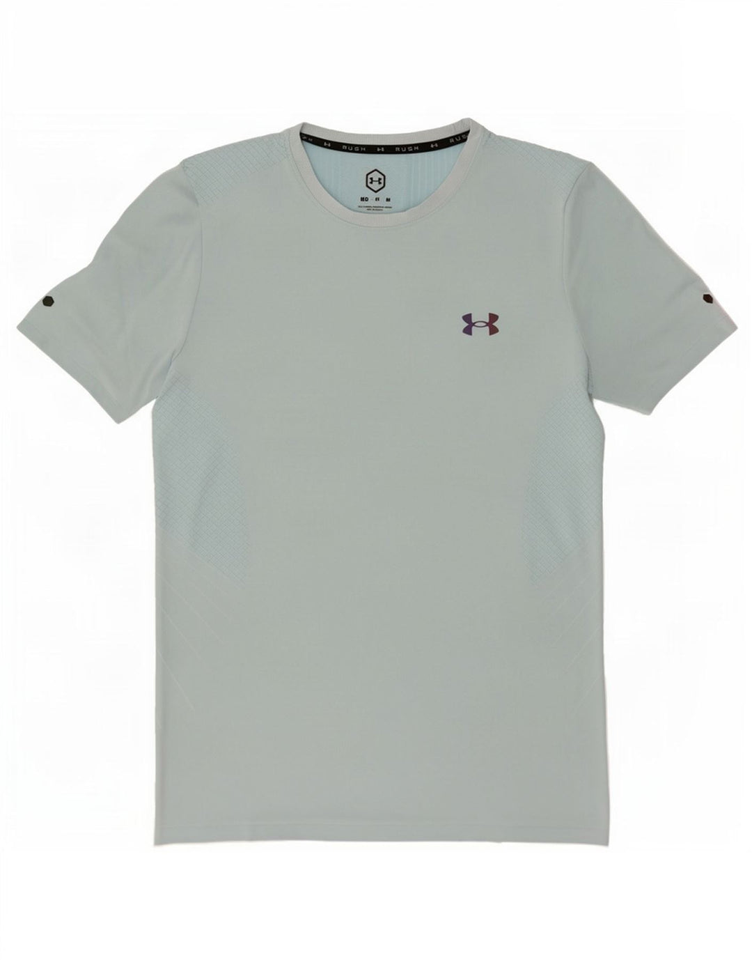 Under Armour Mens T-Shirt Top Medium Blue Pinstripe
