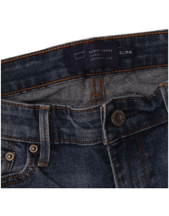 Levi's Jean droit légèrement courbé pour femme US 6 Medium W28 L30 Bleu Coton