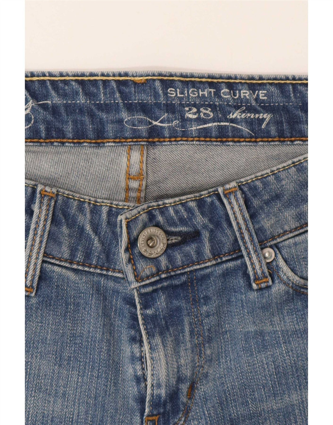 Jeans skinny Levi's da donna con curva leggera W28 L30 Blu