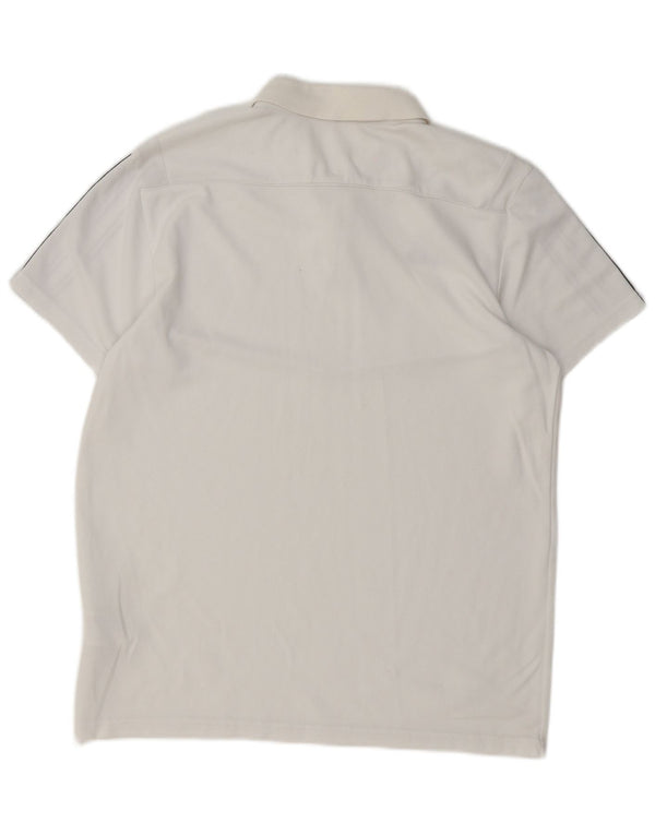 Polo Adidas Aeroready da uomo in cotone bianco medio