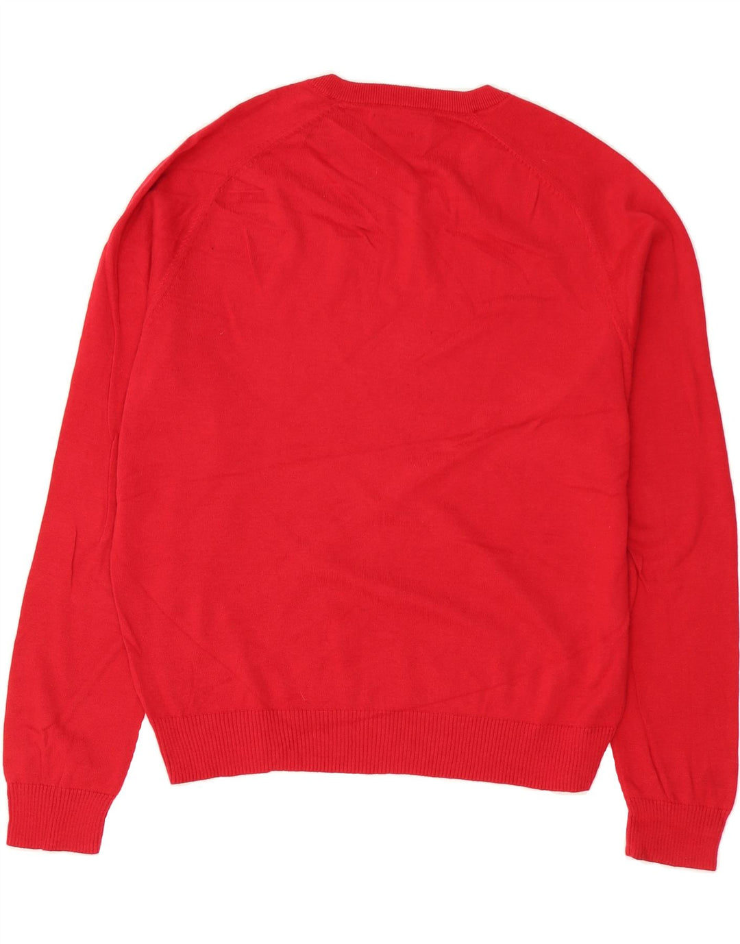 PENGUIN Mens V-Neck Jumper Sweater XL Red Cotton Vintage Penguin and Second-Hand Penguin from Messina Hembry 