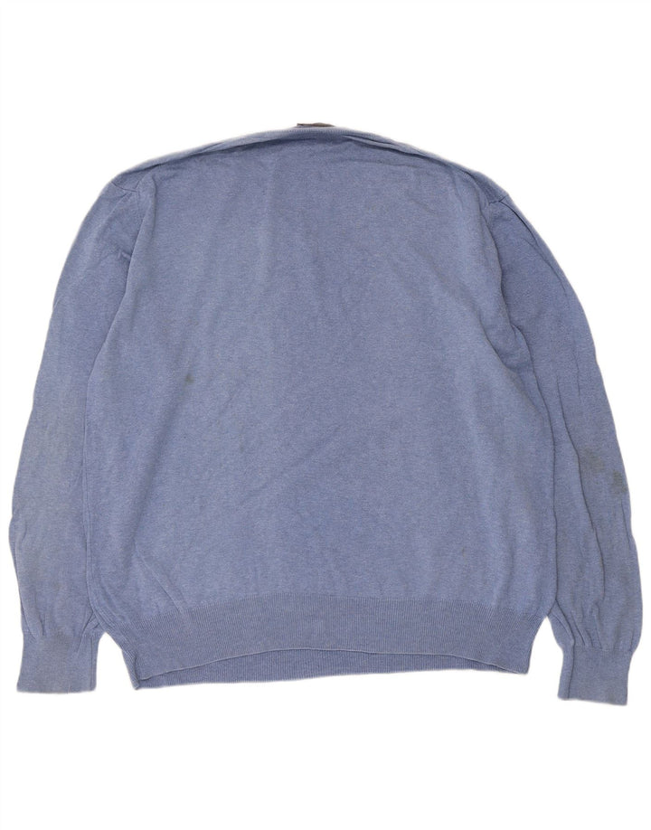 Męski sweter z dekoltem w kształcie litery V, Marlboro Classics, 2XL, niebieski
