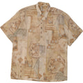 TONY.D Mens Abstract Pattern Short Sleeve Shirt Size 41 16 Large Beige Vintage Tony.D and Second-Hand Tony.D from Messina Hembry 