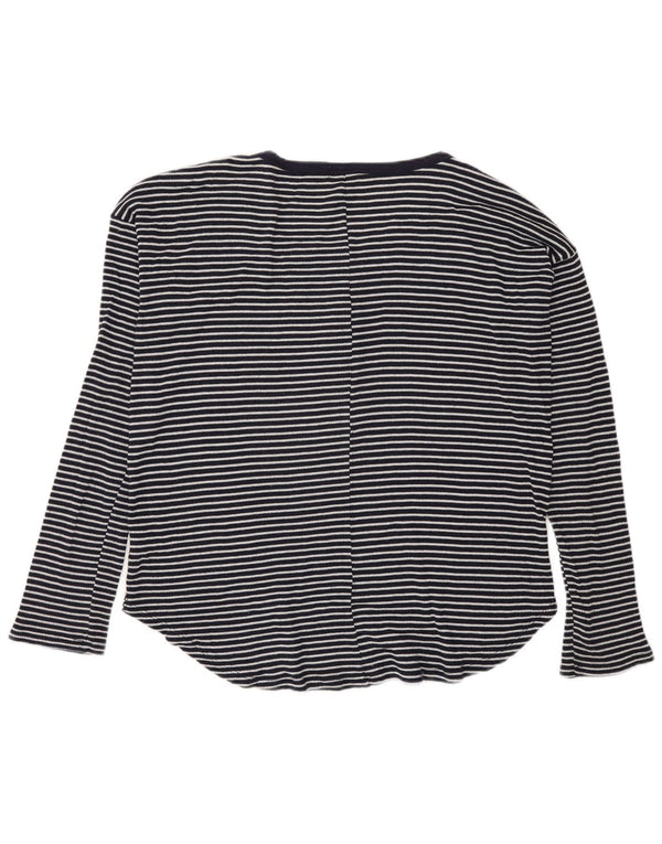 Maglia a maniche lunghe da donna Gas UK 14 Poliestere a righe blu navy medio