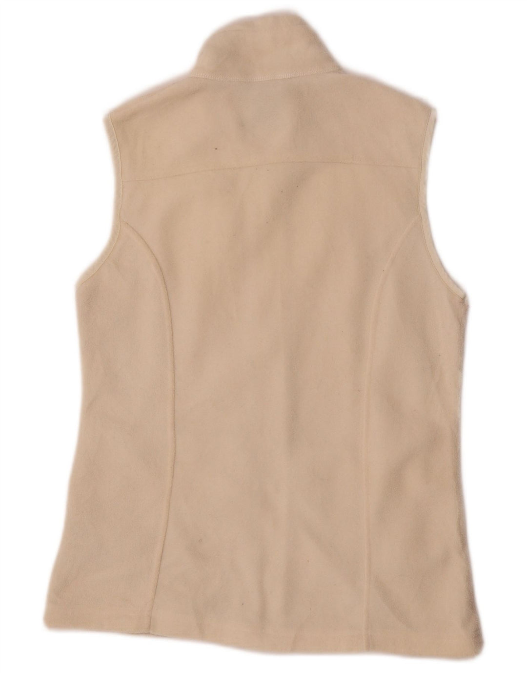 Eddie Bauer Womens Fleece Gilet UK 10 Small Off White