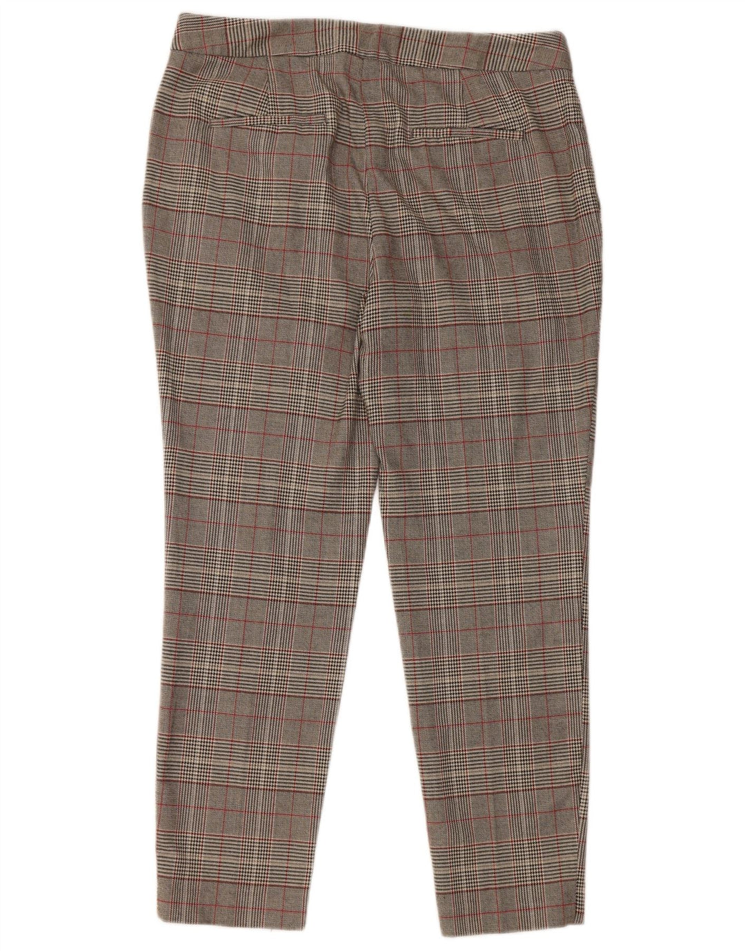 Zara Womens Slim Chino Trousers EU 40 Medium W30 L27 Grey Houndstooth