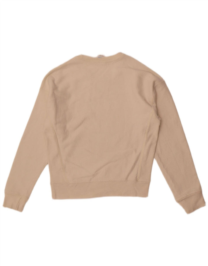 Champion Womens Reverse Weave Oversized Sweatshirt Jumper UK 10 Small White