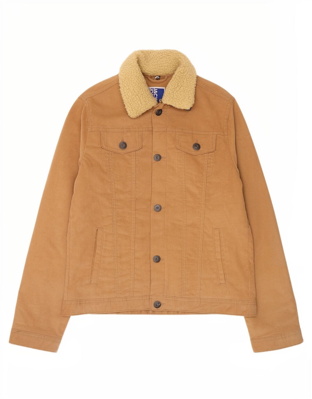 Giacca in velluto a coste da ragazzo Jack & Jones 13-14 anni in cotone beige