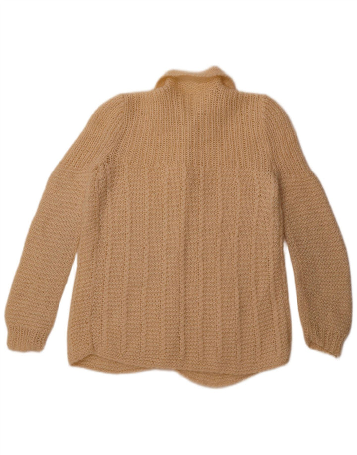 Vintage Damen Cardigan Pullover UK 14 Medium Beige