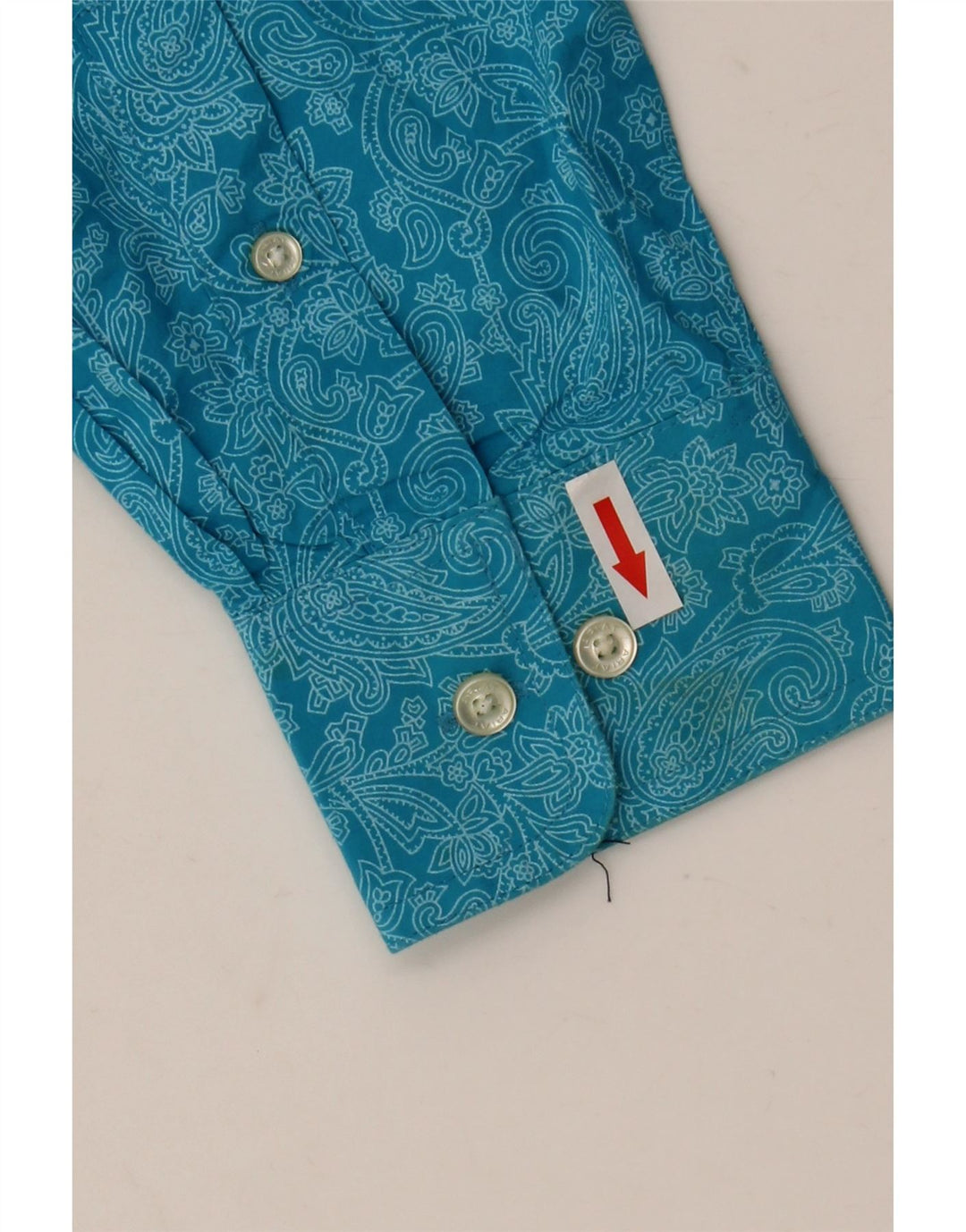 Ariat Herrenhemd, kleine blaue Paisley-Baumwolle