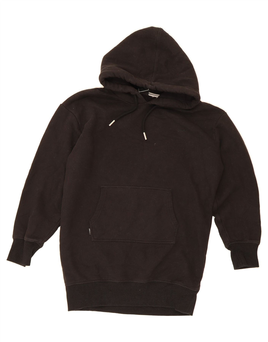 SUPERDRY Mens Loose Fit Hoodie Jumper XS Black Cotton Vintage Superdry and Second-Hand Superdry from Messina Hembry 