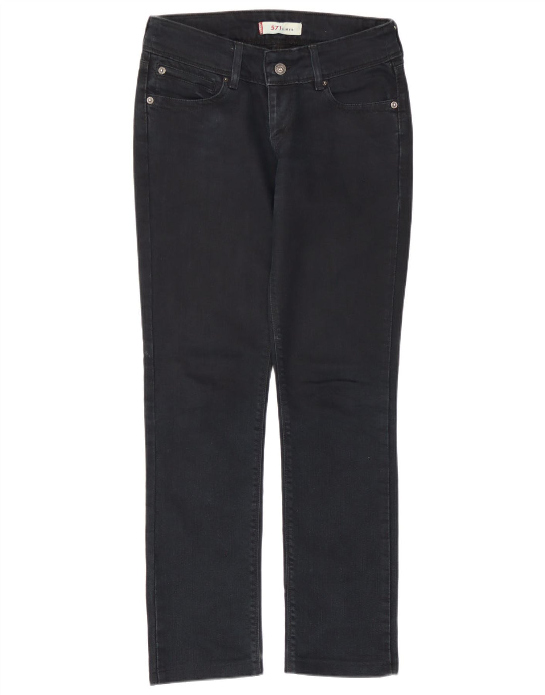 Levi's Damen 571 Slim Jeans W26 L28 Marineblau