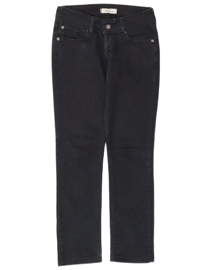Levi's Damen 571 Slim Jeans W26 L28 Marineblau