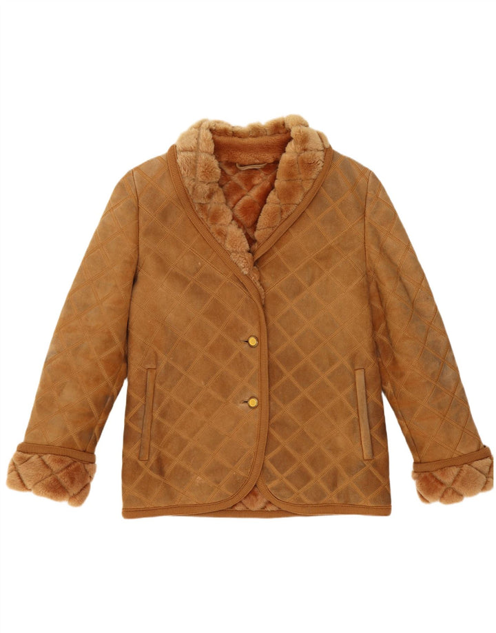 Rupp & Taureck Couture Γυναικείο Shearling Jacket UK 14 Medium Brown