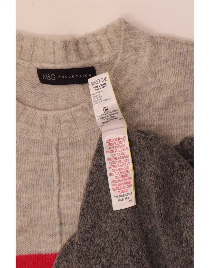 Maglione maglione girocollo da donna Marks & Spencer UK 14 Grigio medio