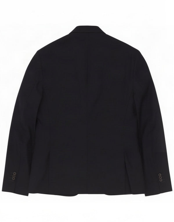 Jaqueta blazer masculina de 2 botões Massimo Dutti UE 52 grande lã azul marinho