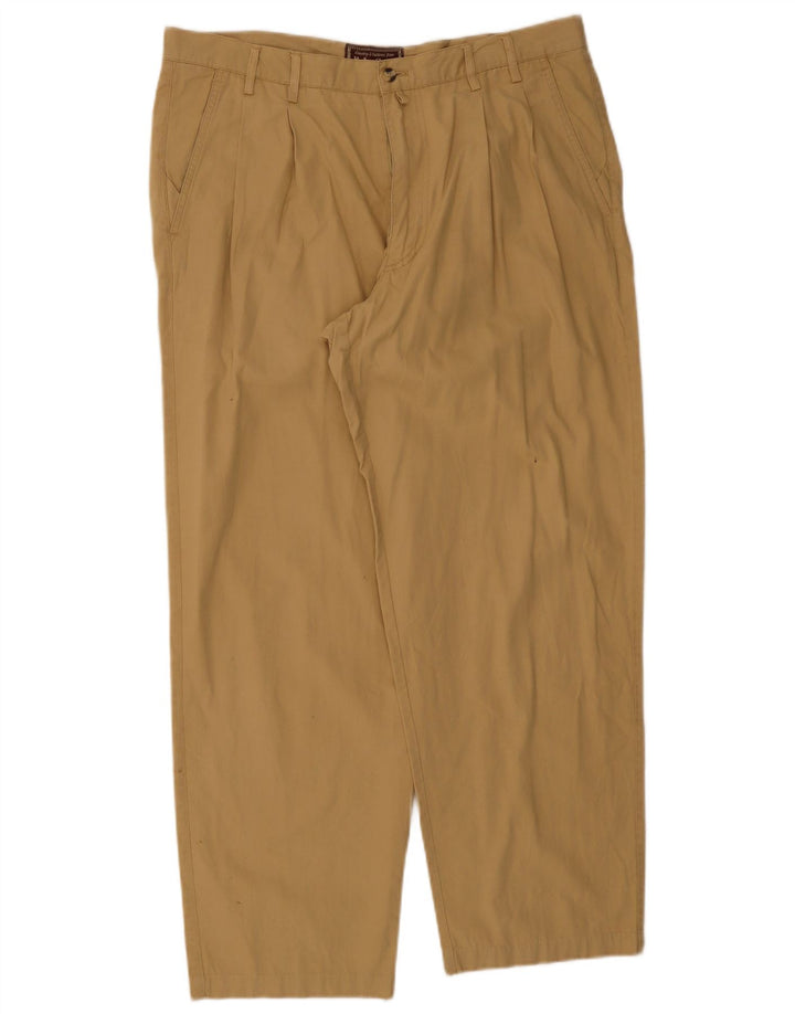 Marlboro Classics Mens Pegged Chino Trousers W36 L30 Beige