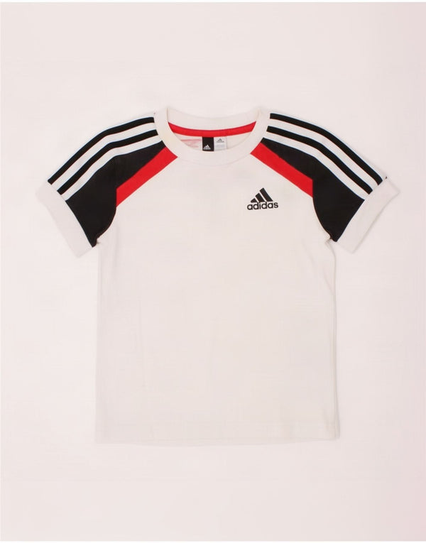 Adidas Boys Grafikus póló, 5-6 éves, fehér színû pamut