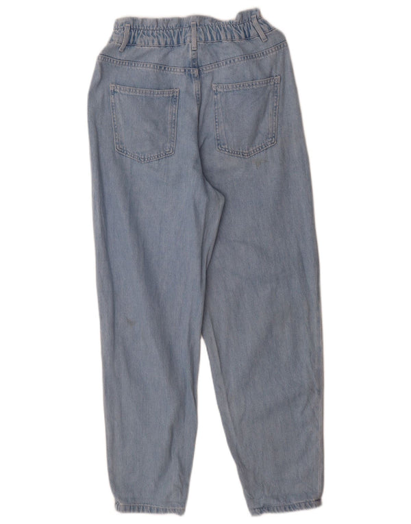 Zara Womens High Waist Tapered Jeans EU 36 XS W26 L28 Blue Cotton