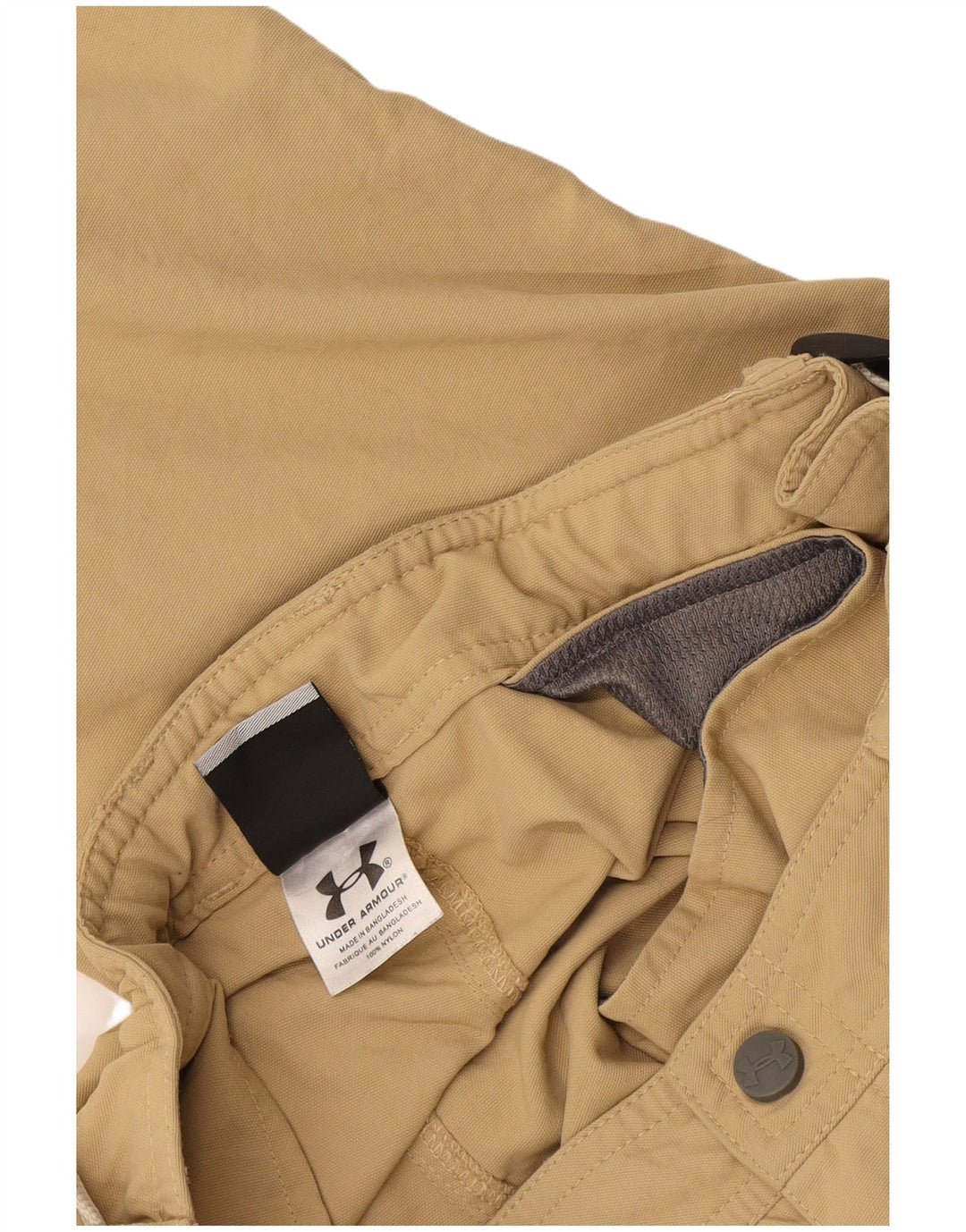 Under Armour Womens Straight Cargo Trousers W24 L30 Beige Nylon
