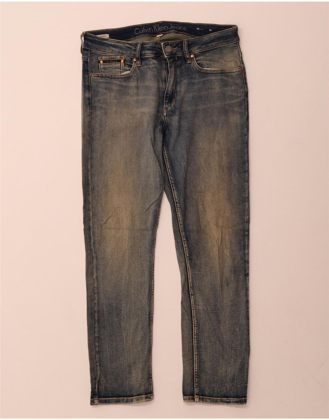 Calvin Klein Womens Slim Jeans US 8 Medium W30 L27 Blue
