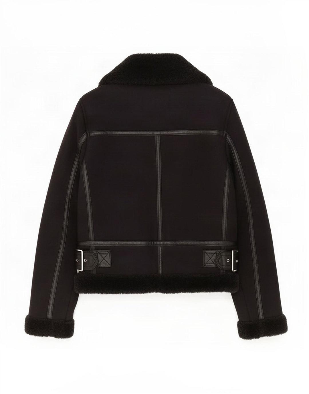 Giacca Sherpa da donna Zara UK 6 XS poliestere nero