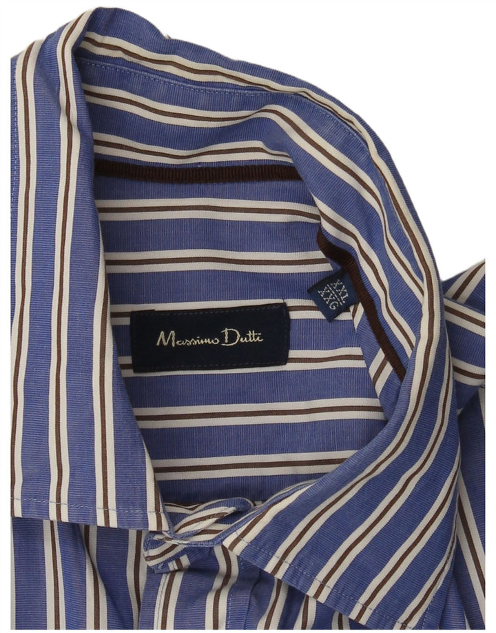 Ανδρικό πουκάμισο Massimo Dutti 2XL Μπλε ριγέ