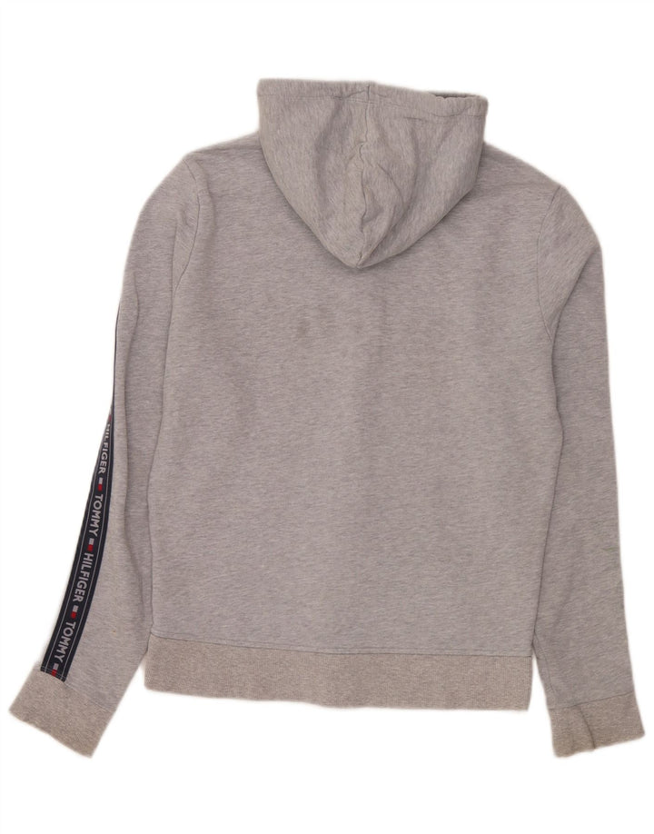 Tommy Hilfiger Mens Graphic Zip Hoodie Sweater Medium Grey Colourblock