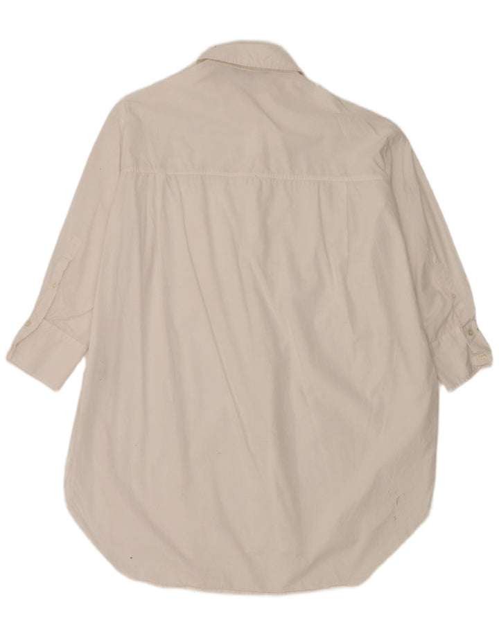 ZARA Womens Oversized Shirt Dress UK 14 Medium White Cotton