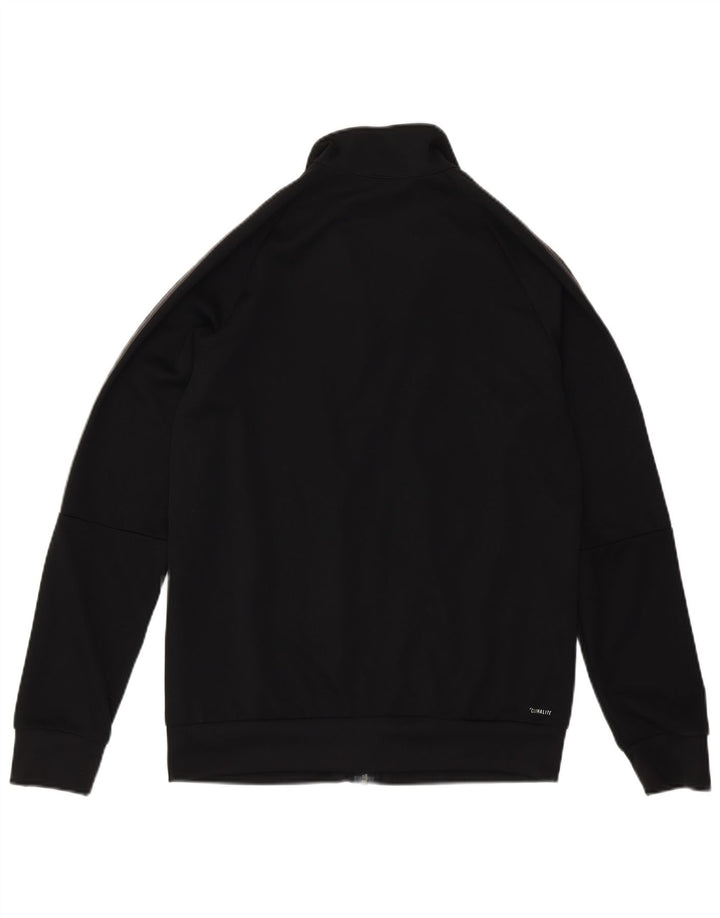 Adidas Boys Climalite Tracksuit Top Jacket 13-14 Years Black Polyester