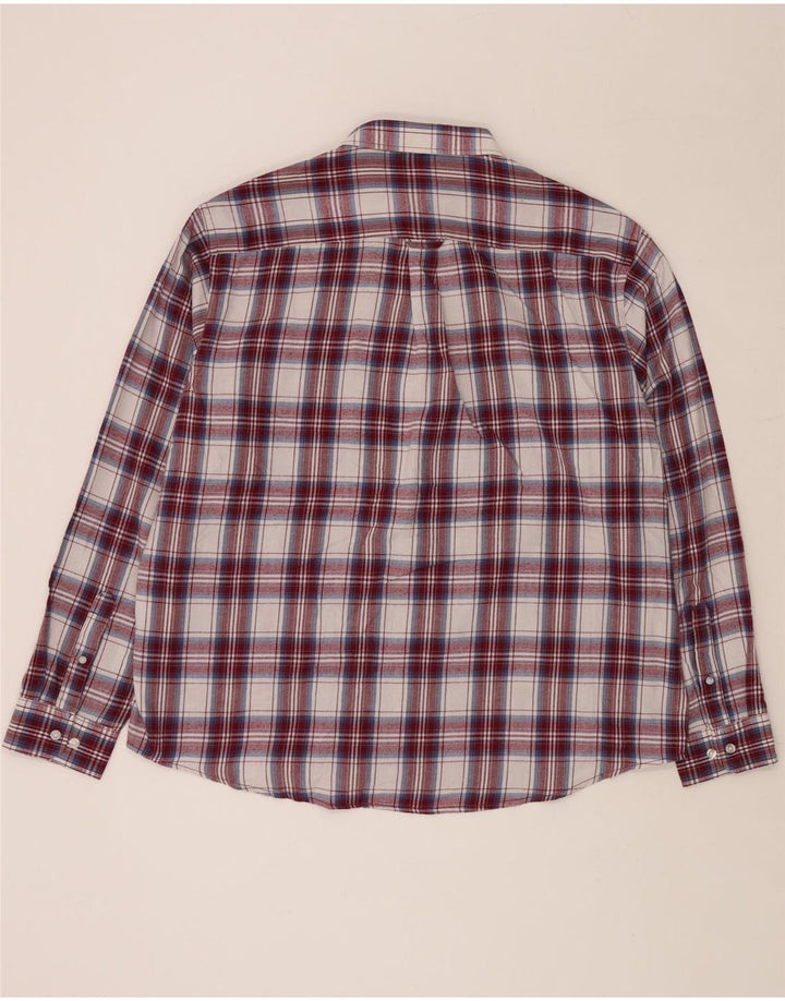 JAMES PRINGLE Chemise en flanelle pour hommes 2XL Polyester à carreaux bordeaux