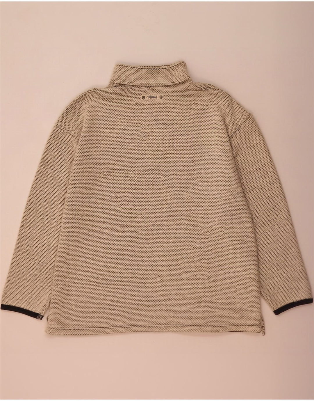 Weird Fish Mens Zip Neck Sweatshirt Jumper XL Beige Cotton