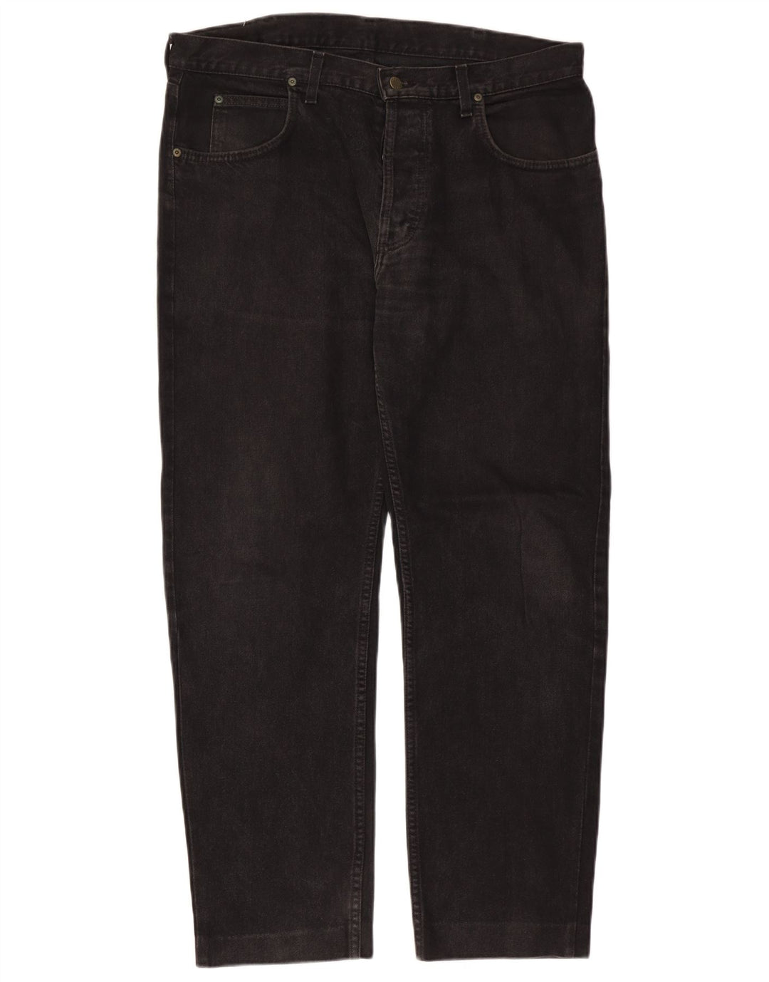 Lee Mens Seattle Straight Jeans W38 L30 Μαύρο βαμβακερό