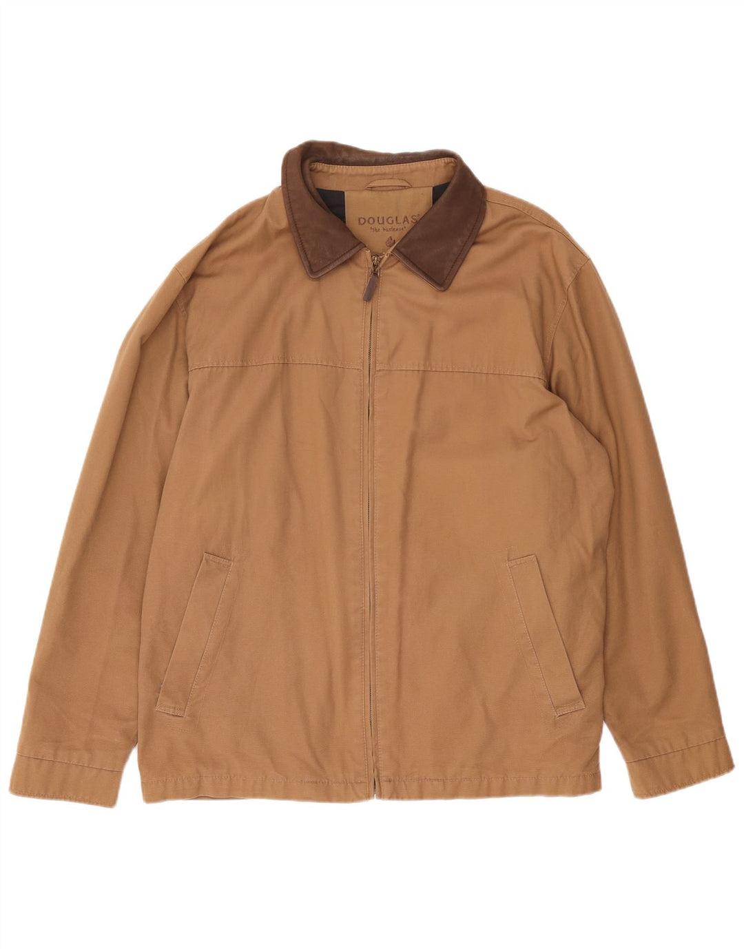 Douglas Mens Bomber Jacket UK 46 3XL Beige Cotton