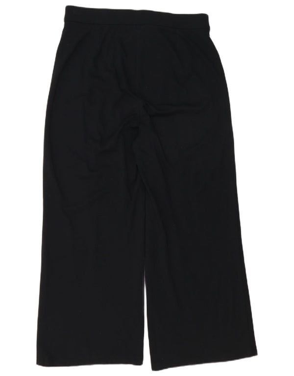 Marks & Spencer Pantalon décontracté taille haute pour femme UK 14 Large W32 L26 Noir