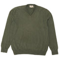 Maglione da uomo con scollo a V Marks & Spencer grande in cotone verde