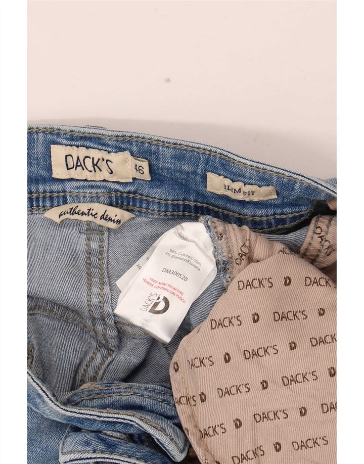Jeans slim da uomo Dack IT 46 Small W30 L30 Cotone blu