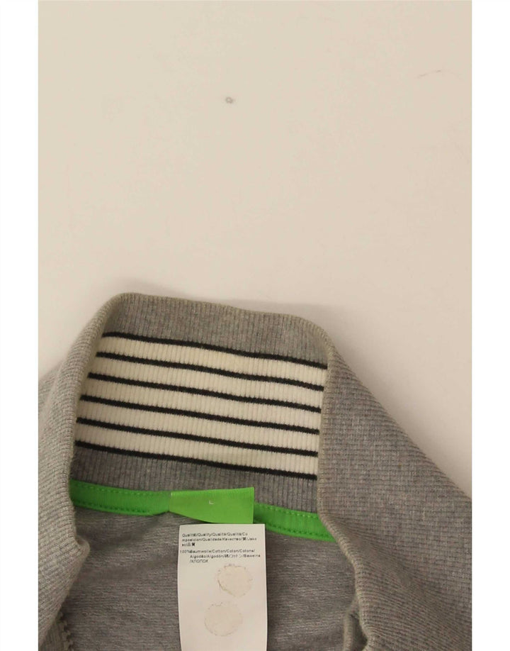 Hugo Boss Mens Treino Top Jaqueta Grande Algodão Cinza