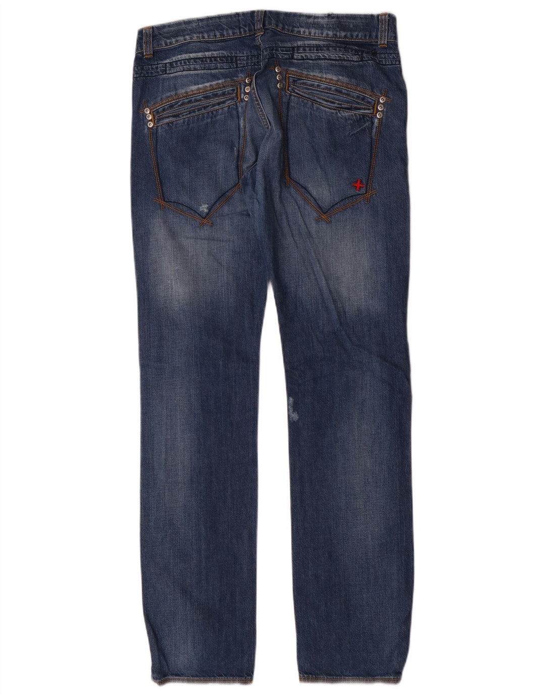 Zu Elements Mens Distressed Slim Jeans W34 L34 Blue