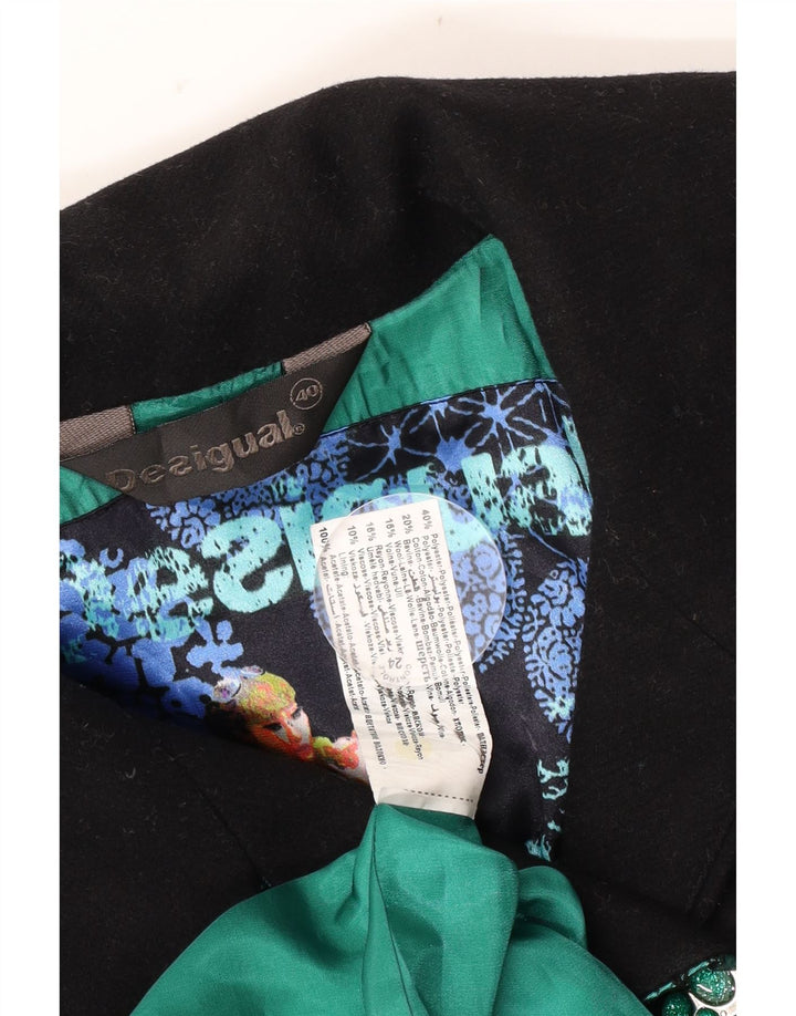 Desigual Damen Zweireihiger Mantel EU 40 Mittel Mehrfarbig