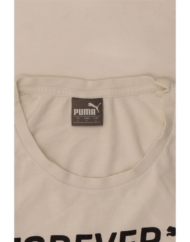 PUMA Herren Graphic T-Shirt Top Small Weiß